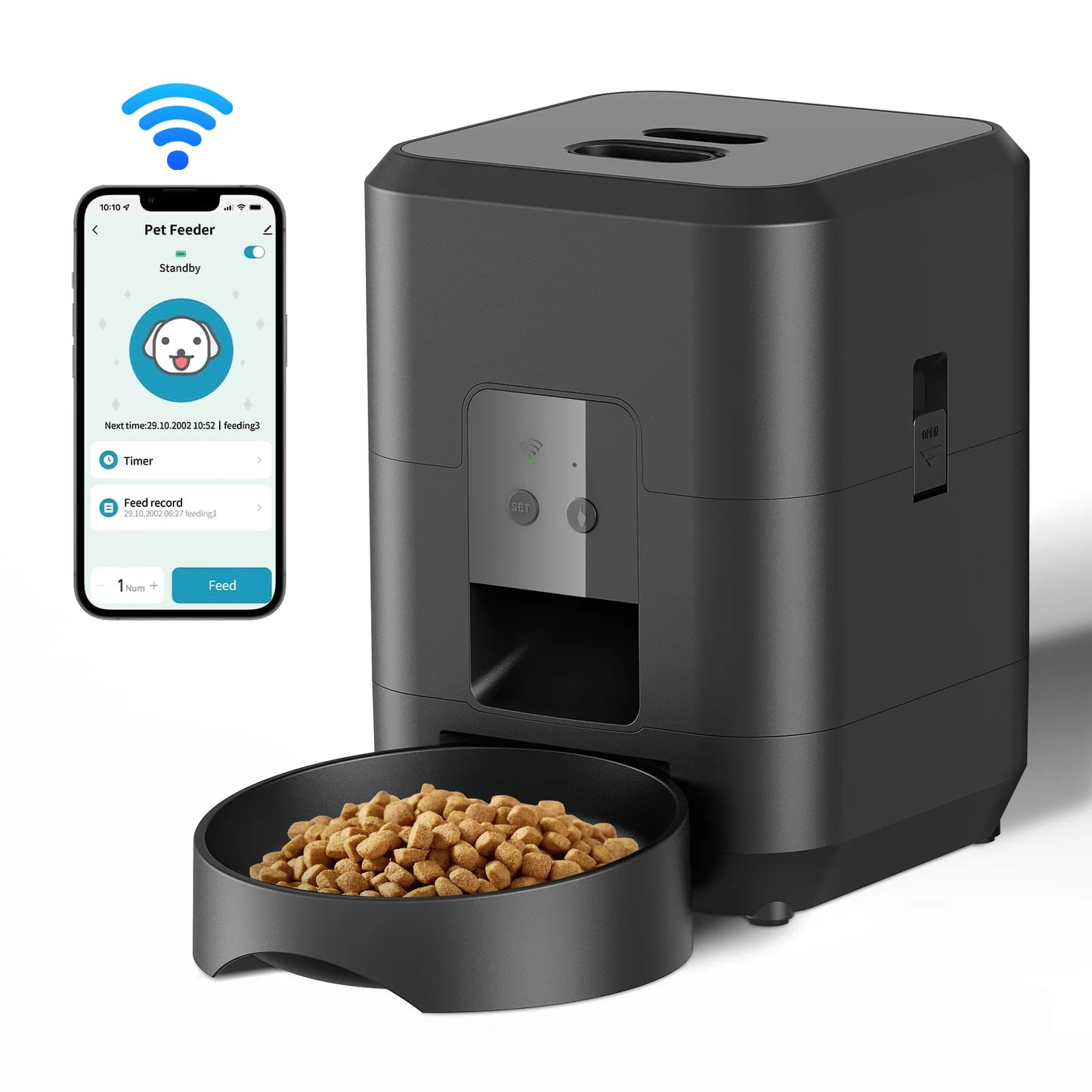 Automatic Smart Pet Feeder Dispenser Food Machine With Bowl