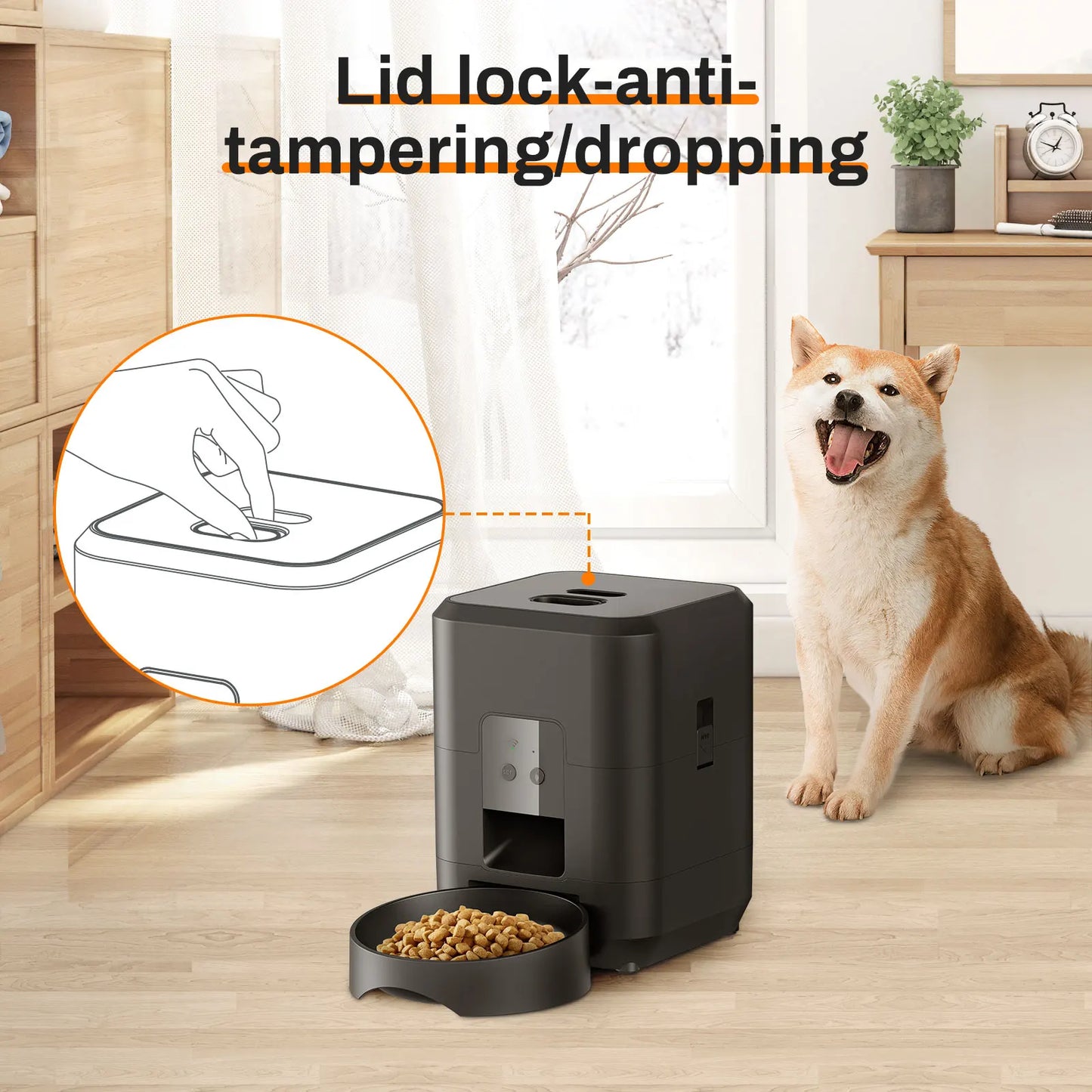 Automatic Smart Pet Feeder Dispenser Food Machine With Bowl