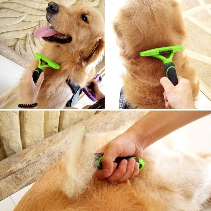 Self Cleaning Arc Wire Brush for Dog Cat Removes Hair Massages Pet Comb Grooming Supplies